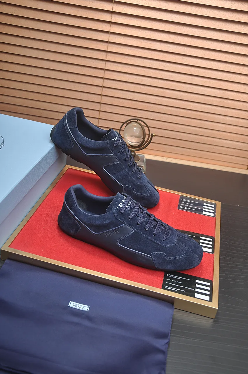 Men's shoes 💰560💶【PRADA】Couple's casual shoes, originally developed 1:1, made of high-mercerized cowhide with imported cowhide, silk sheepskin lining, rubber outsole, comfortable and soft on the feet, size for women: 35 to 41. Male 38 to 48💰🔥🔥🔥🔥🔥